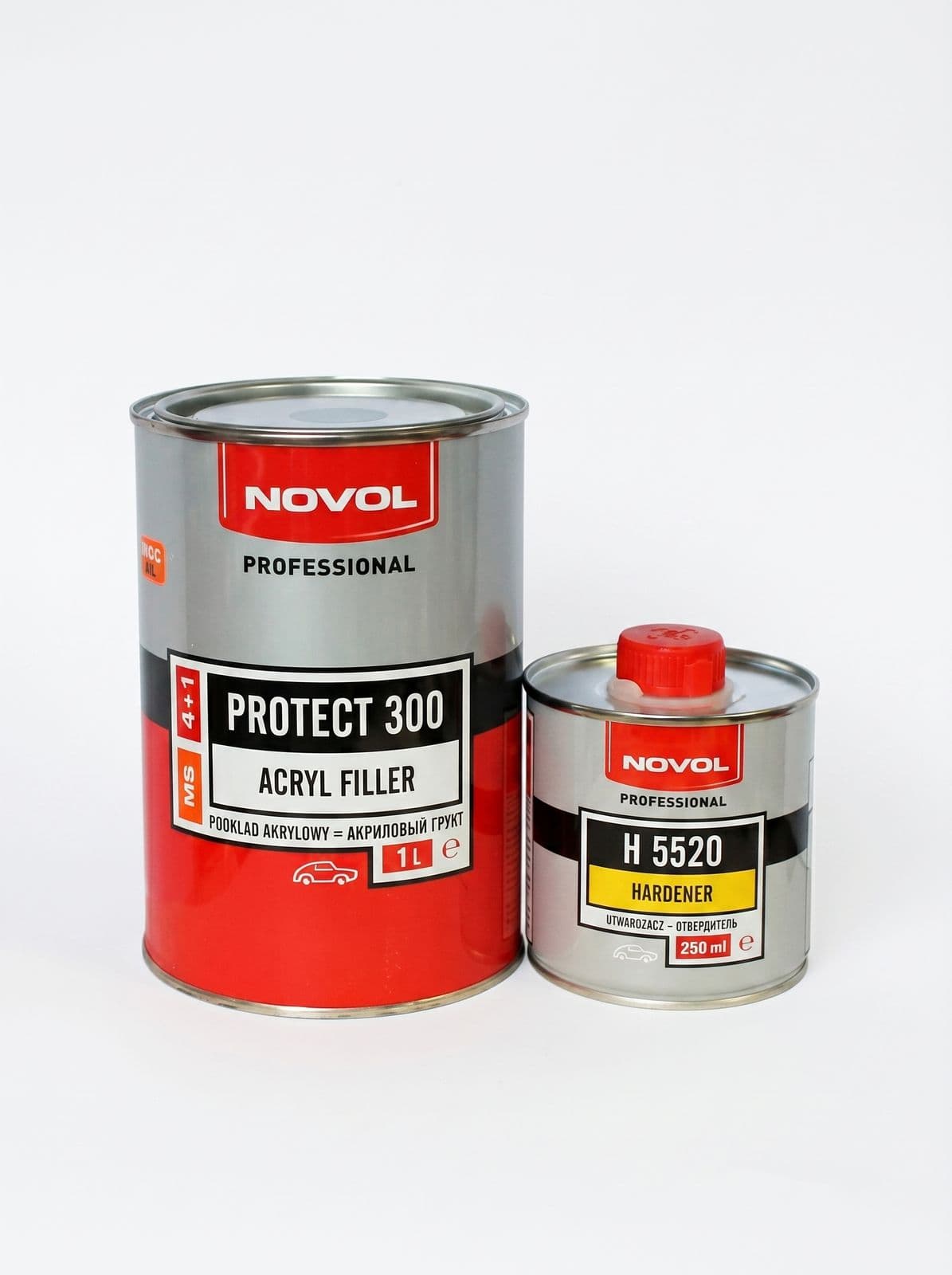 NOVOL Грунт "PROTECT 300" MS 4:1, 1л + отвердитель 0,25л (Белый)