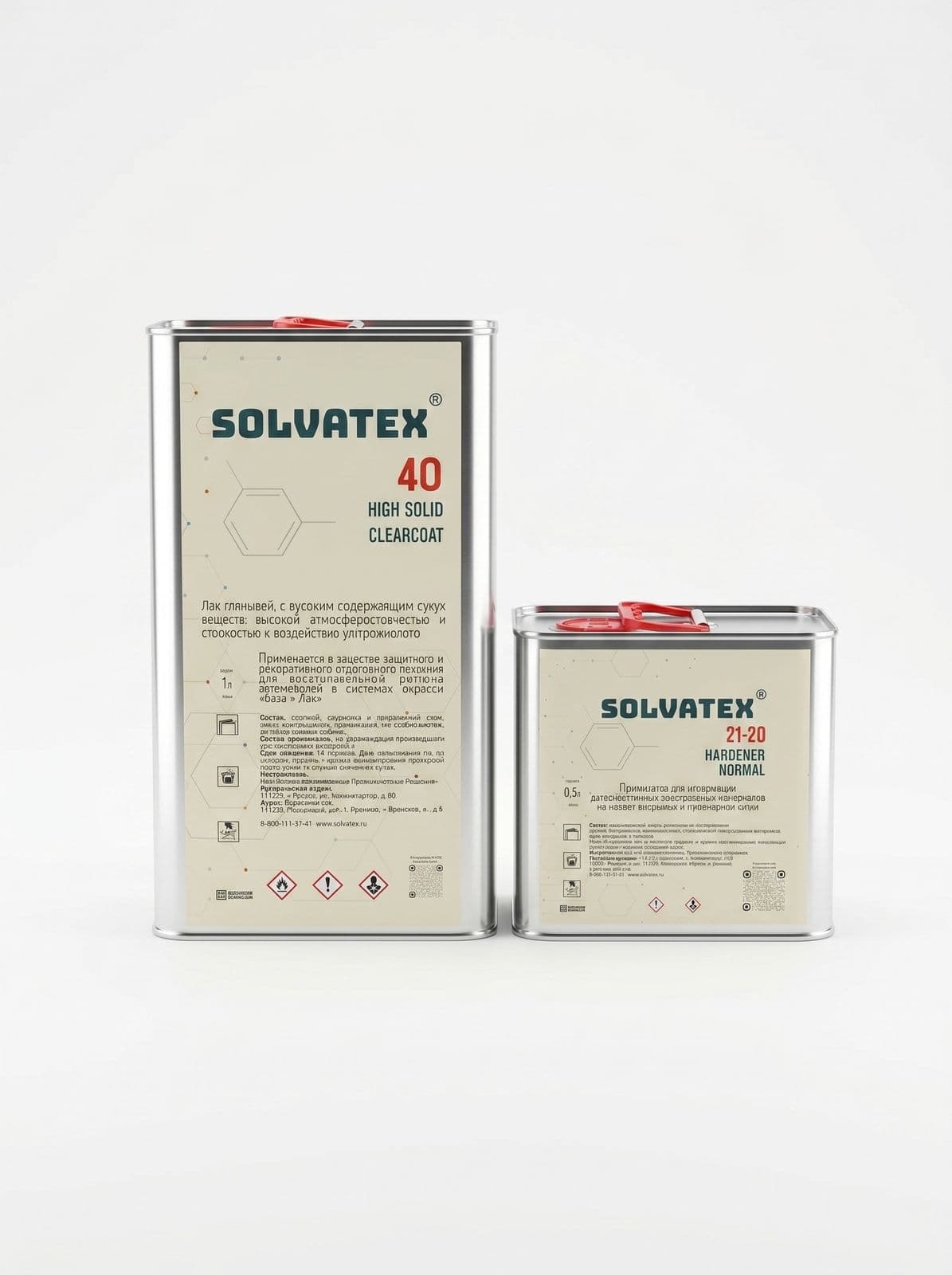 SOLVATEX 40 Лак прозрачный HS CLEARCOAT 1л + 0,5л