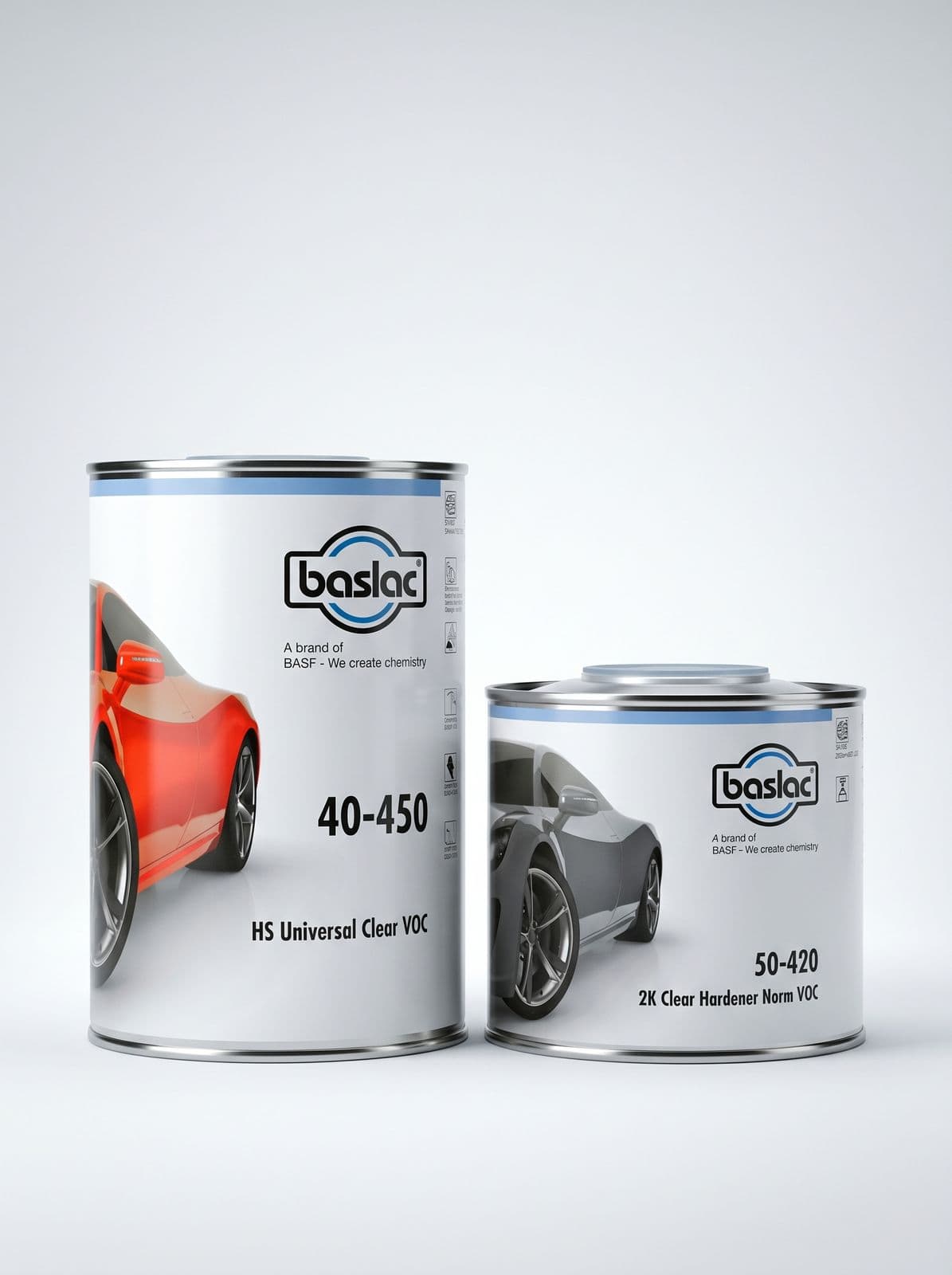 BASLAC 40-450 Лак 2К прозрачный 1л + 0,5л