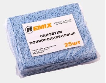 REMIX Салфетка полипропиленовая синяя, пакет 25 шт