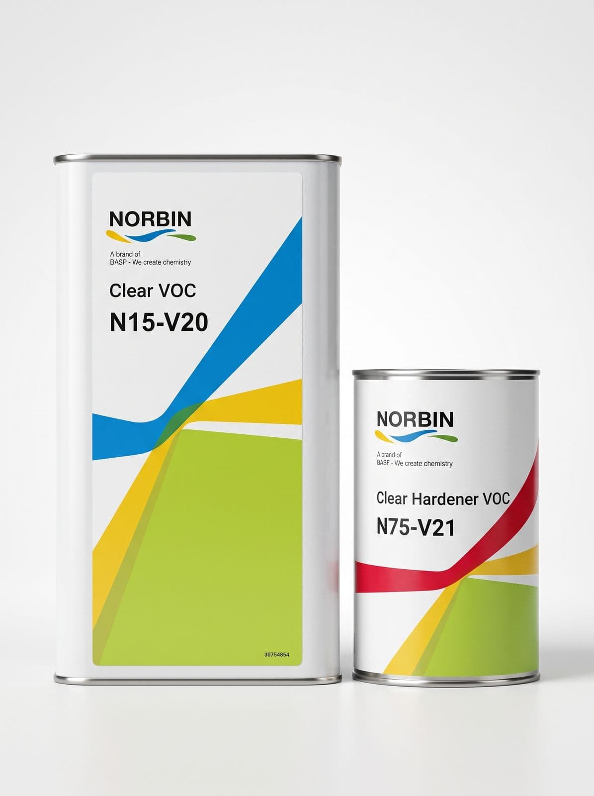 NORBIN 15-v20 (C-C-20) Лак 2K HS 4:1 прозрачный универсальный 4л + отвердитель 1л (C-H-400)