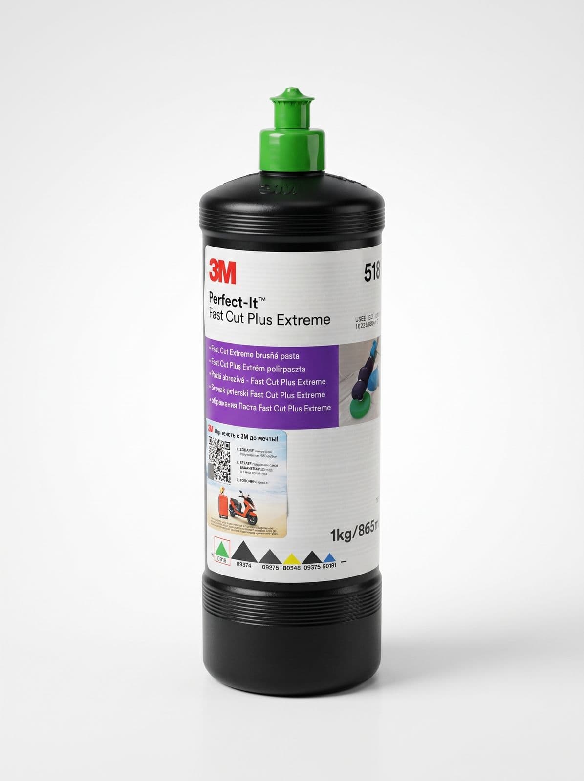 3M Fast Cut Plus Extreme 51815 Полировальная паста (зеленый колпачек), 1кг