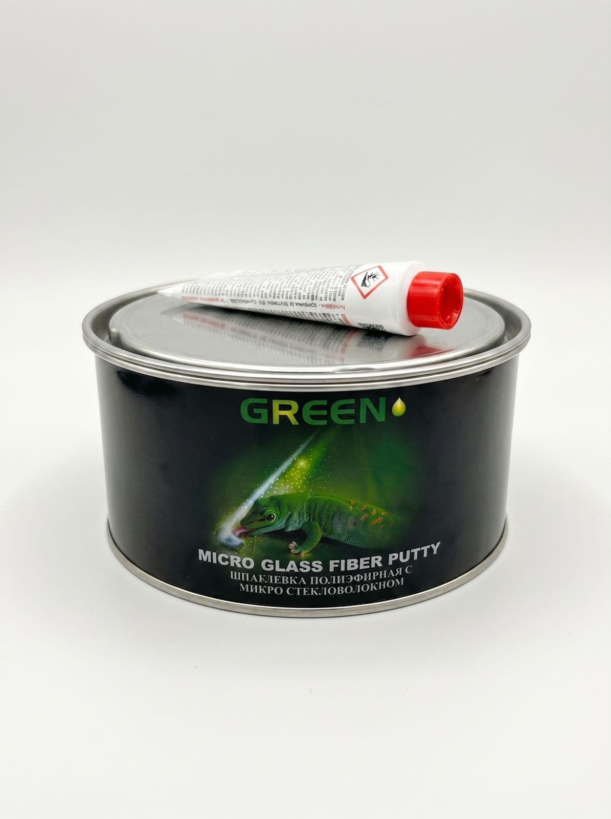 GREEN Шпатлевка с МИКРО СТЕКЛОВОЛОКНОМ (MICRO GLASS FIBER) 1.8 кг (8шт)