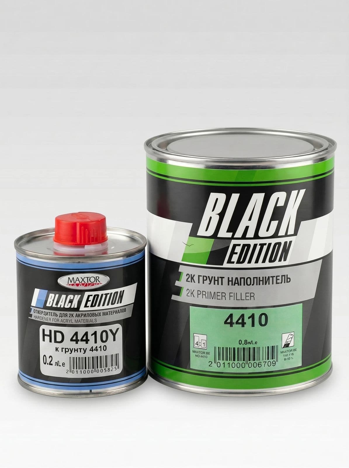 ВЕ 4410 2К Грунт наполнитель HS 4:1, MAXTOR Black Edition 0,8л + отв 0,2л (Белый)