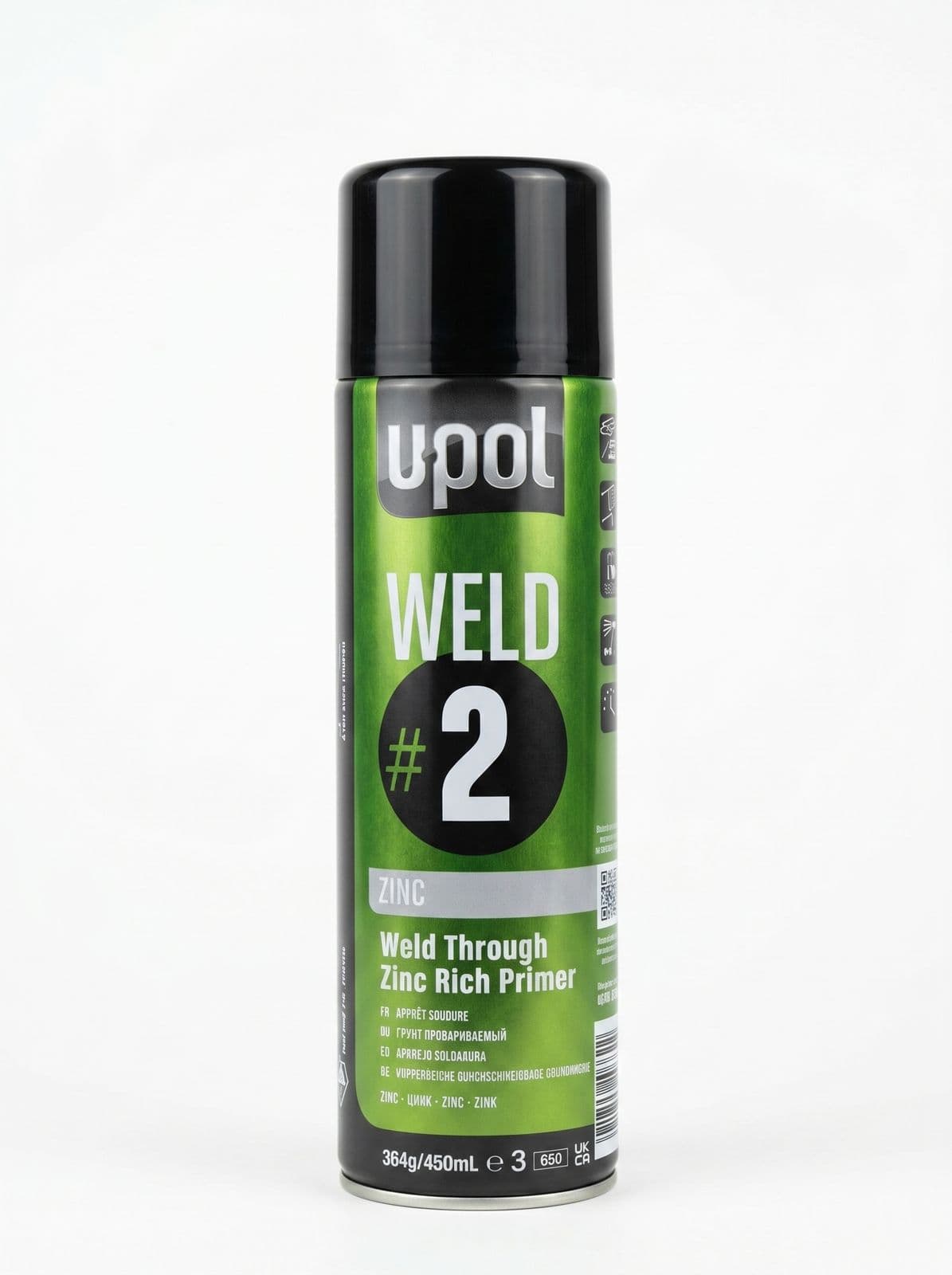 U-POL WELD #2 Грунт провариваемый (цинк) аэрозоль
