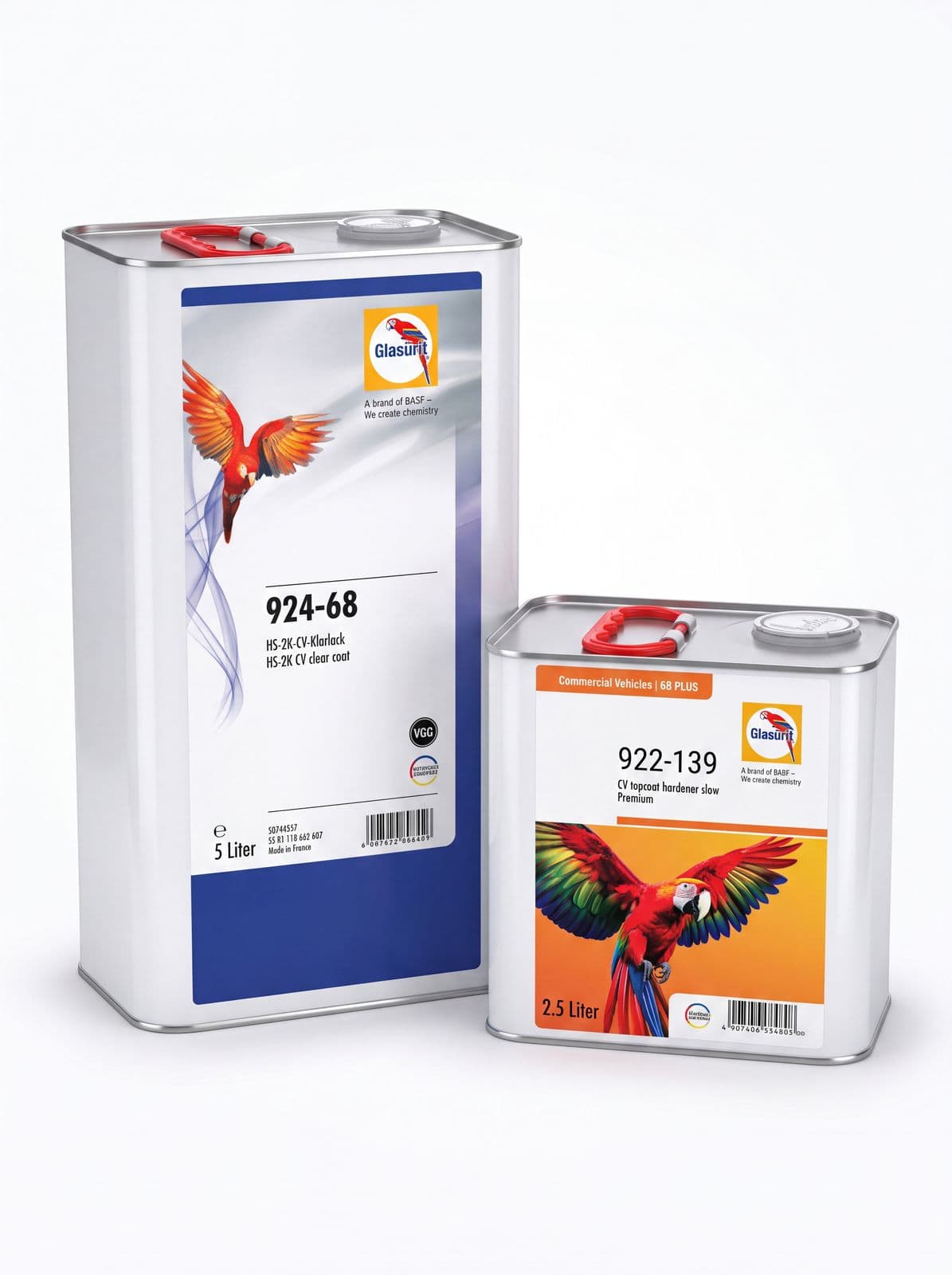 GLASURIT VOC 924-68 Лак 2K HS-CV прозрачный 5л + 2.5л отв.
