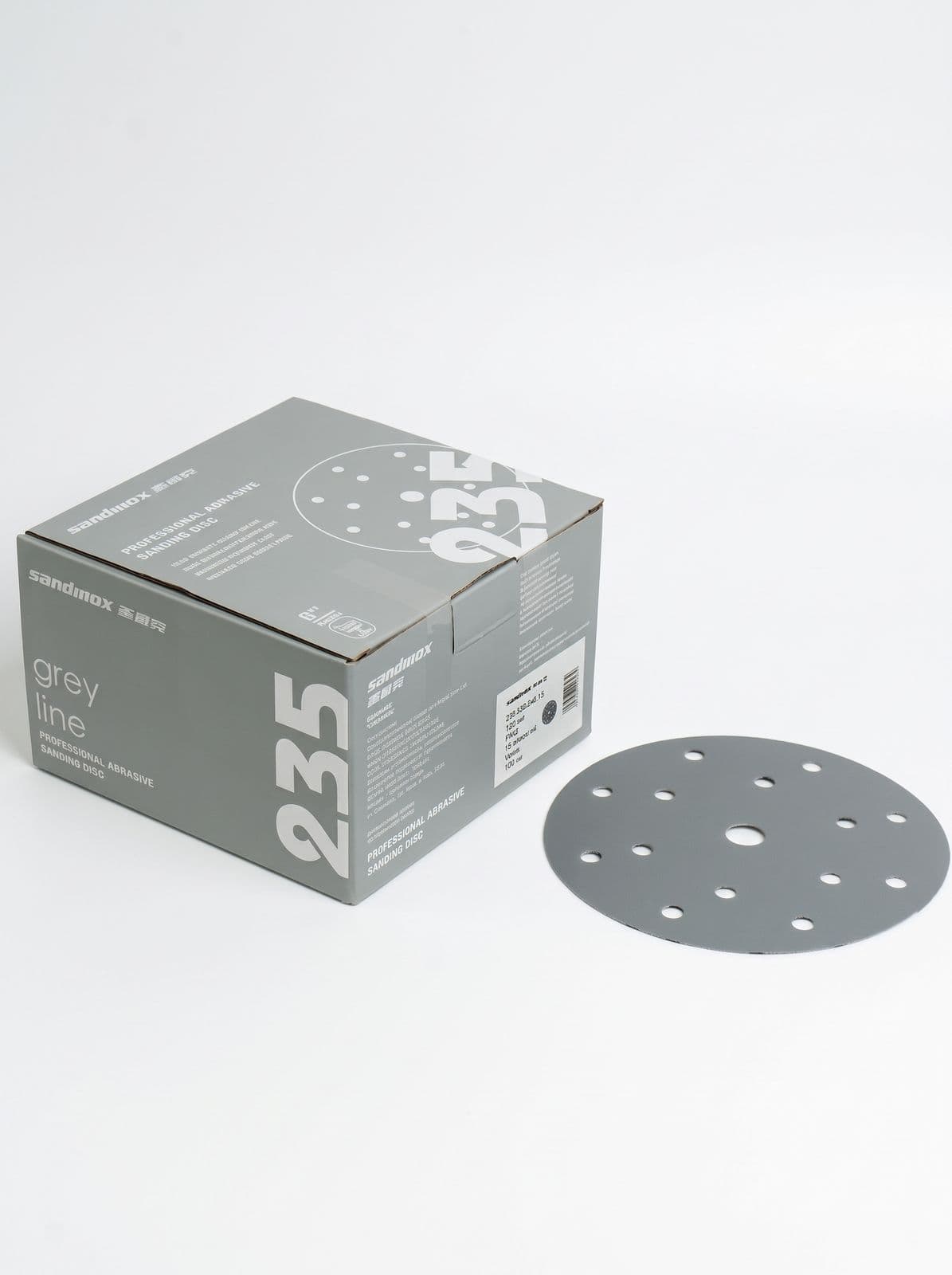 SANDWOX 235 Шлифовальный диск Grey Zirconia 150 мм 15 отв (P1000)